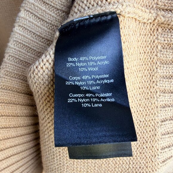 Donna Karan New York Long Sleeve Zip Side Cowl Neck Wool Blend Sweater Size XL. - Picture 4 of 8